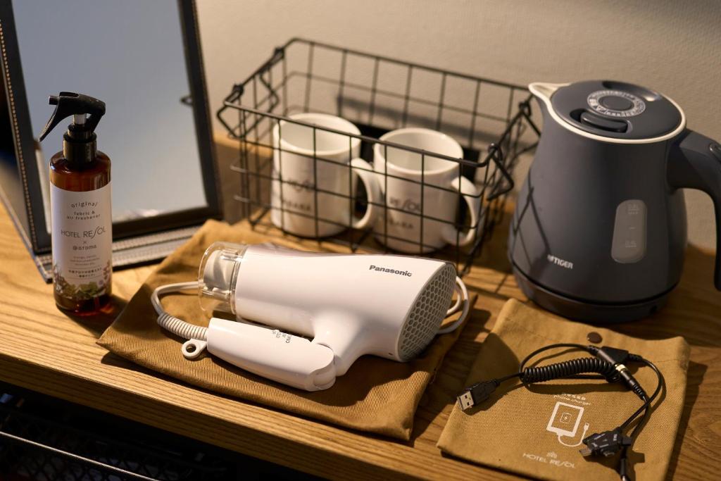 Příslušenství pro přípravu čaje a kávy v ubytování Hotel Resol Akihabara