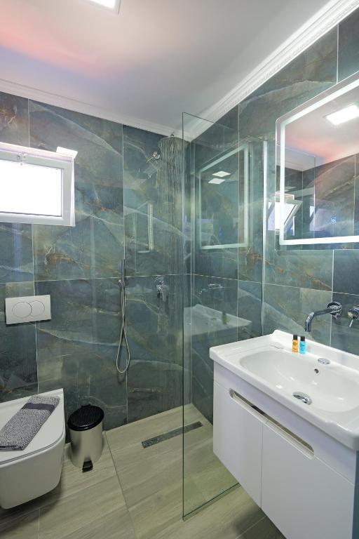 Koupelna v ubytování Hotel Deja Vu