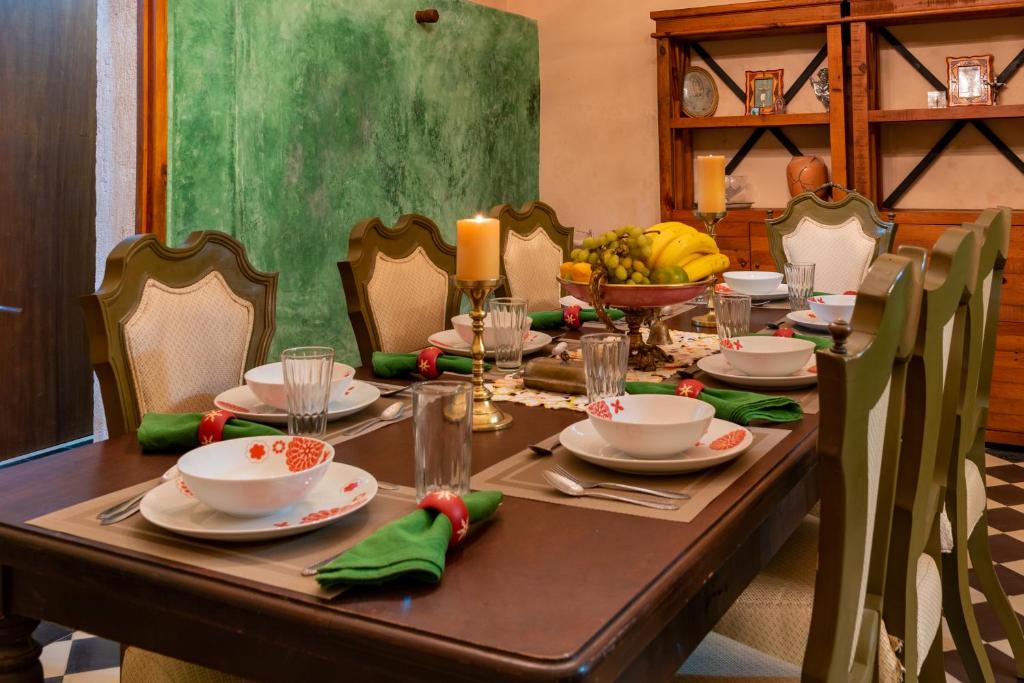 Posezení v ubytování Casa Vicenta Izamal