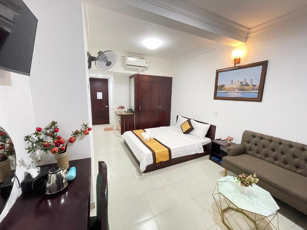 Posezení v ubytování Hotel Đông Nhi