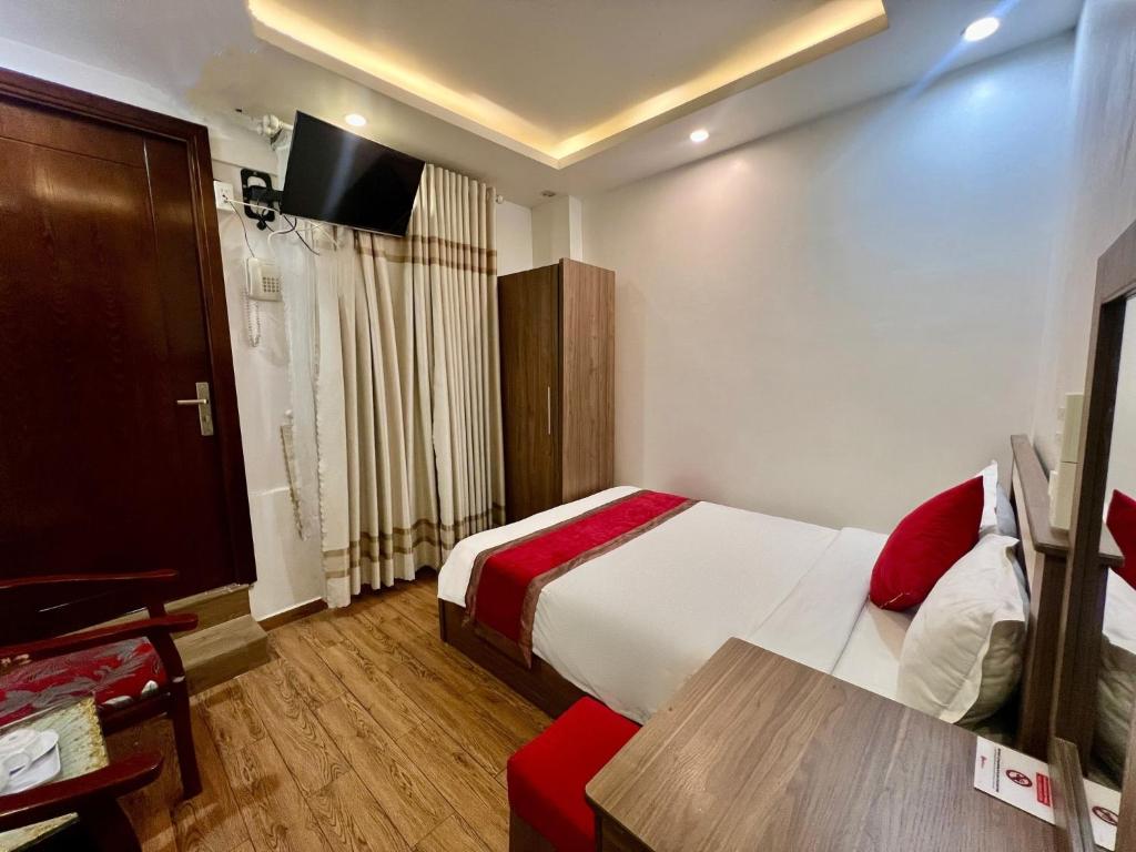 TV a/nebo společenská místnost v ubytování Le Tuan Minh Hotel
