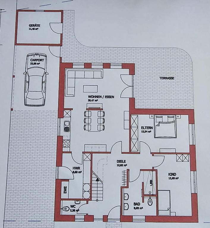 Půdorys ubytování Ferienhaus-Annelore