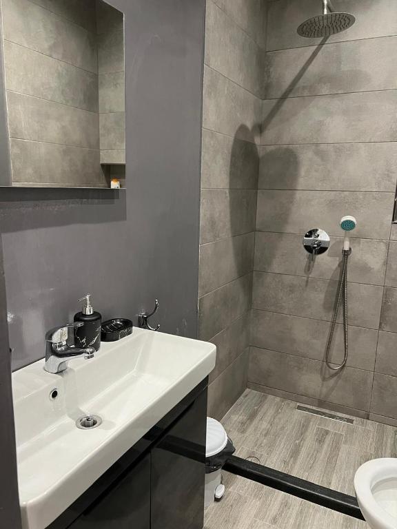 Koupelna v ubytování Hotel Ergi