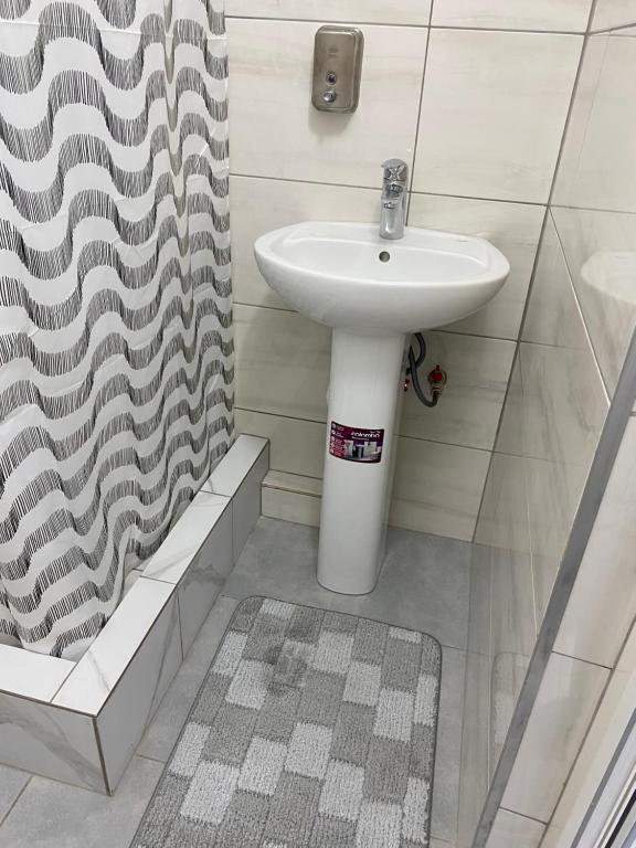 Koupelna v ubytování Hotel TETRIS Voznesensk