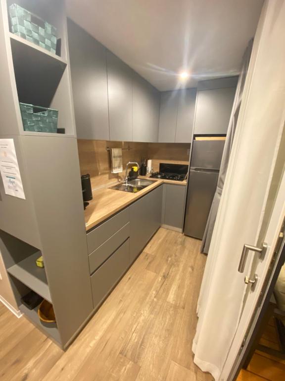 Kuchyň nebo kuchyňský kout v ubytování Mobile Home Anja