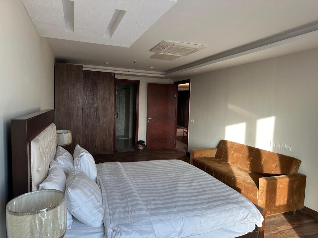 Krevet ili kreveti u jedinici u okviru objekta Gold Crest Two Bed service Apartments