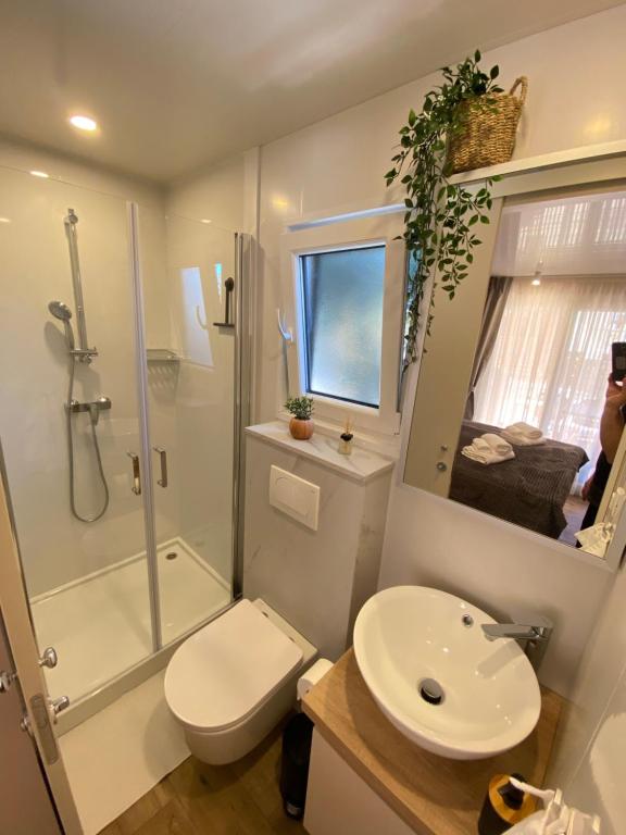 Koupelna v ubytování Mobile Home Anja