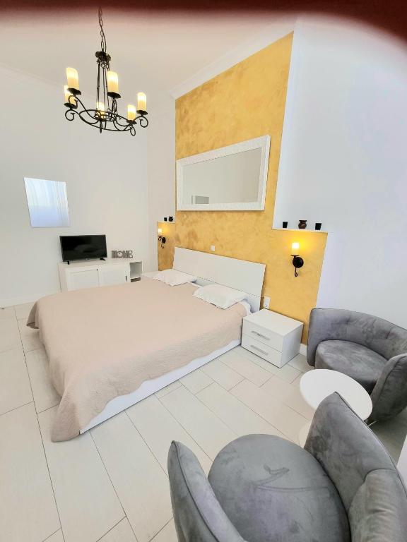 Posteľ alebo postele v izbe v ubytovaní Lux Apartment near bridge