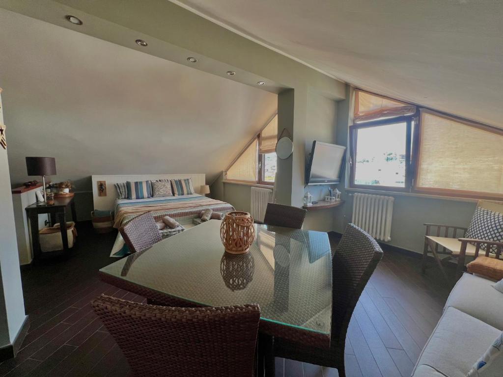 Posezení v ubytování Un loft a Serapo