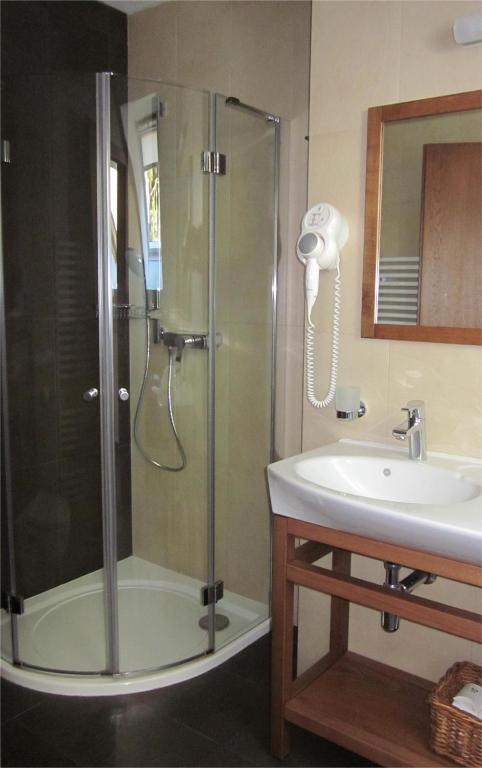 Koupelna v ubytování Hotel Rozsutec