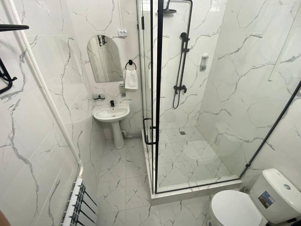 Koupelna v ubytování Bagysh Hotel
