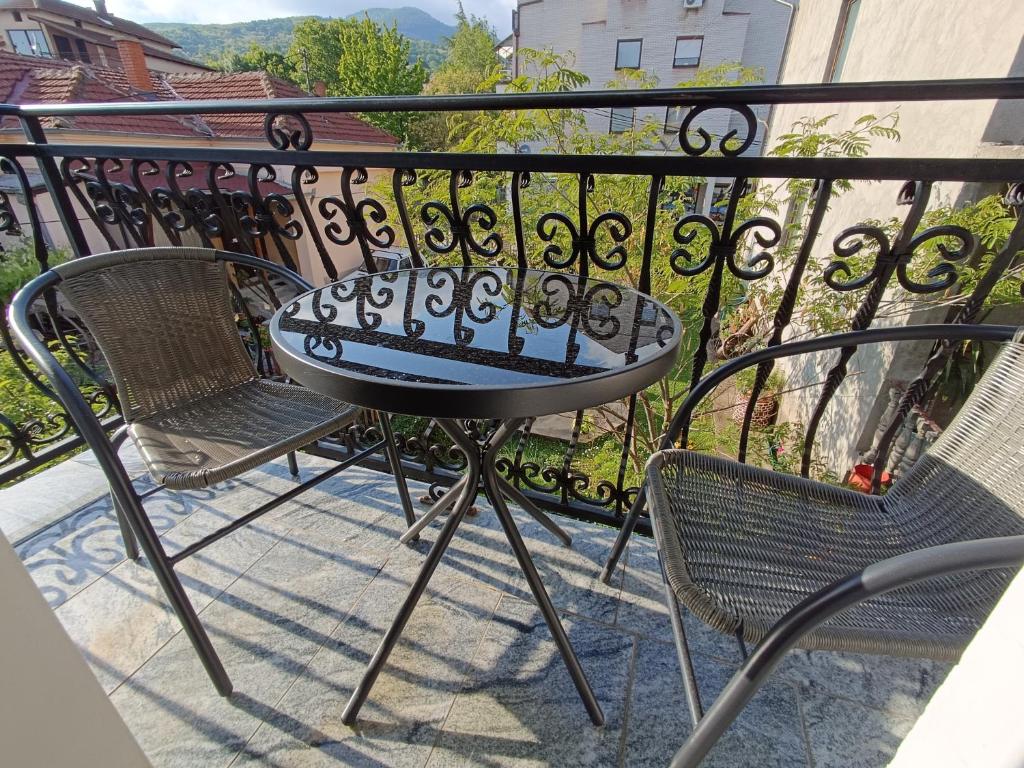 Balkón nebo terasa v ubytování Vila Sentić