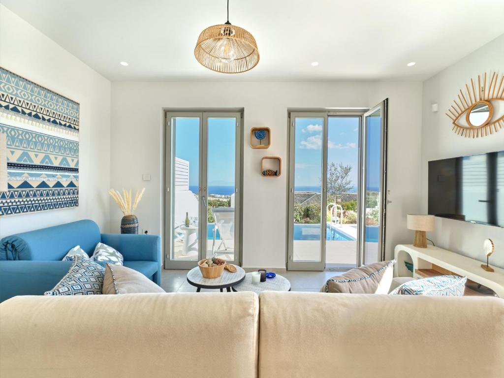 Posezení v ubytování Villa Le22, 180 panoramic sea views, Paros