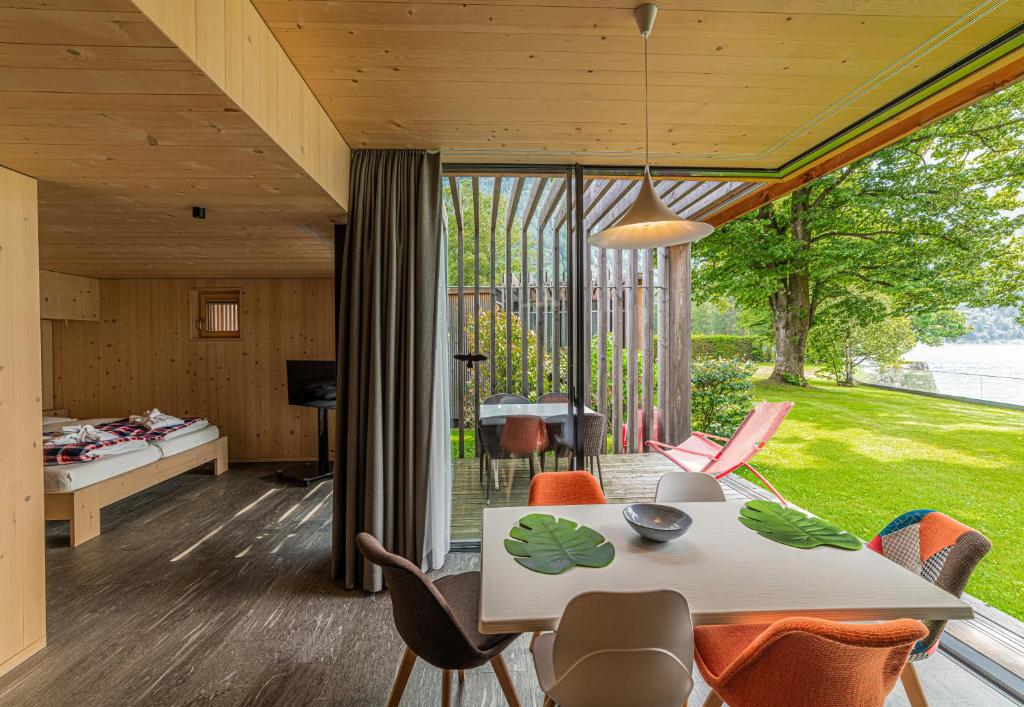 Postel nebo postele na pokoji v ubytování Hotel Le Prese