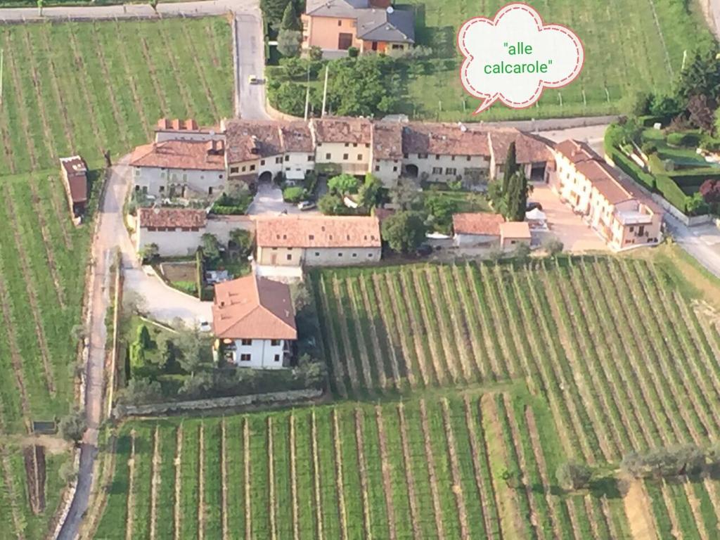 Letecký snímek ubytování AlleCalcarole