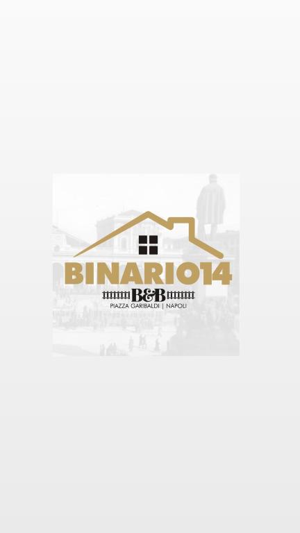 a building logo with the title logo for a real estate company at Binario 14 Piazza Garibaldi in Naples
