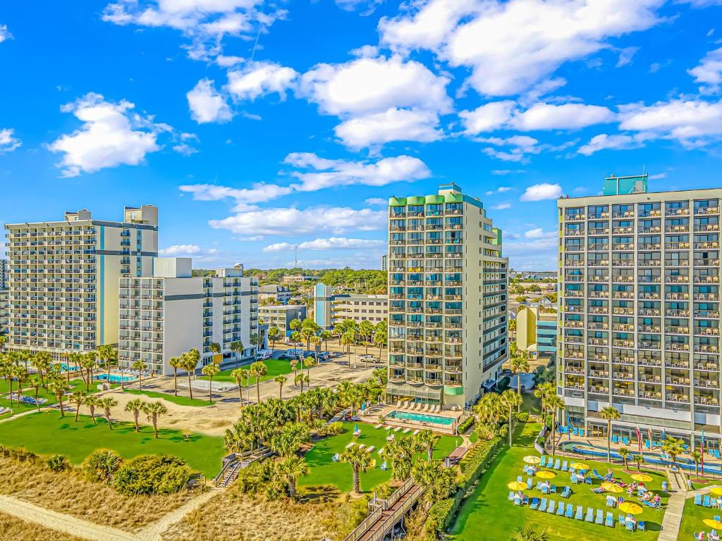 Ein allgemeiner Blick auf Myrtle Beach oder ein Stadtblick von des Chalets aus