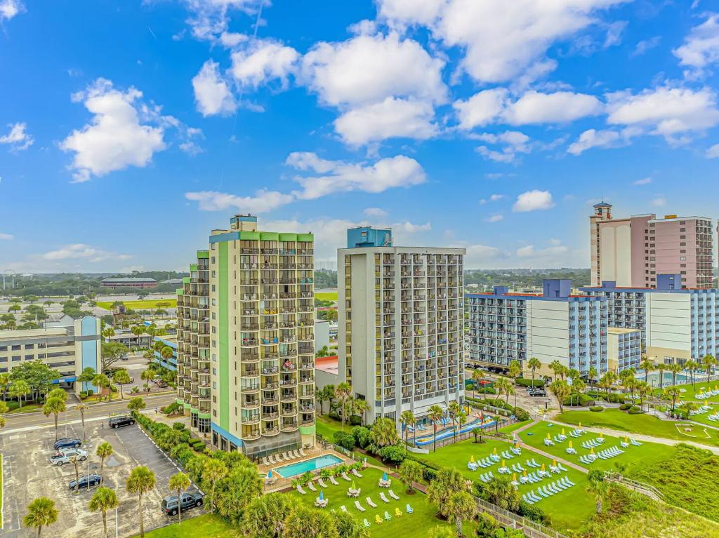 Ein allgemeiner Blick auf Myrtle Beach oder ein Stadtblick von des Chalets aus