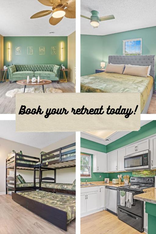 Green Retreat 8 miles from Fort Campbell free wifi king bed double