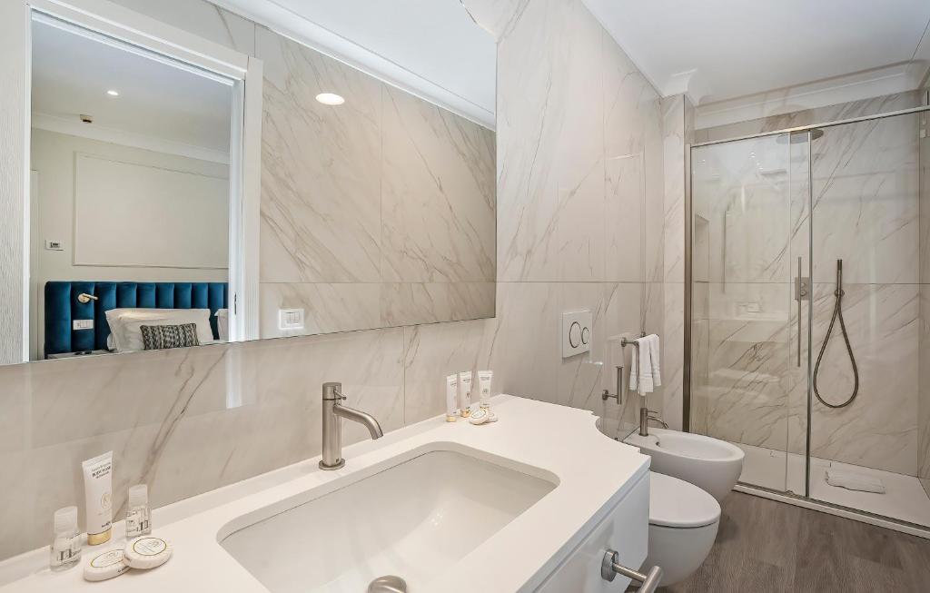 Koupelna v ubytování Hotel Michelangelo