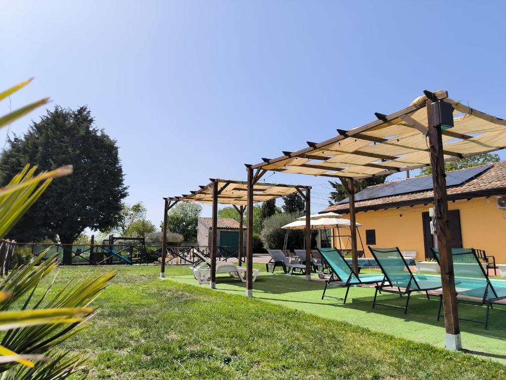 Κήπος έξω από το Villa Egle Belpasso, villa vacanza con piscina