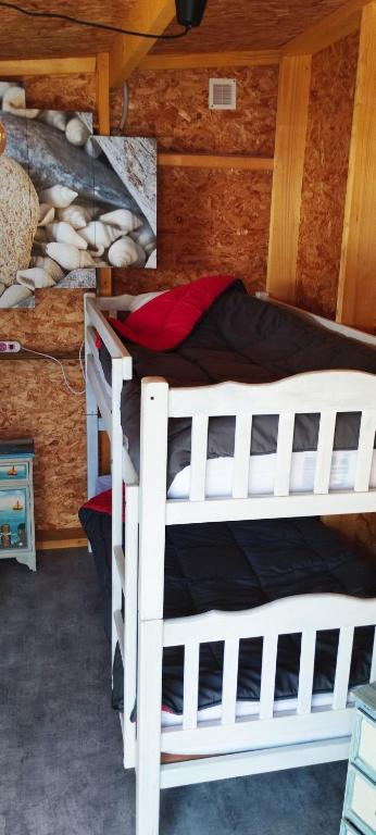 Postel nebo postele na pokoji v ubytování Cabane Randonneurs