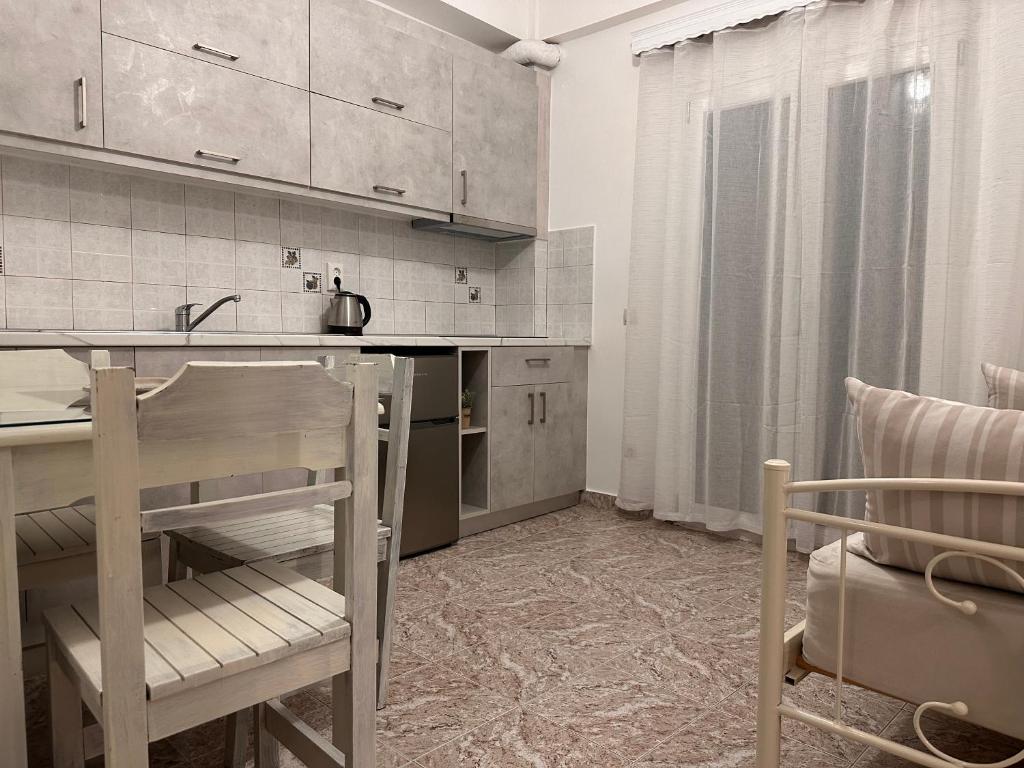 Kuchyň nebo kuchyňský kout v ubytování Villa Ilios
