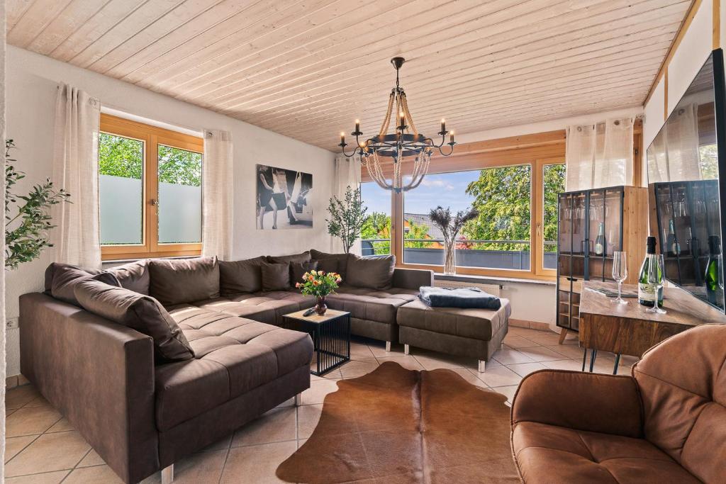 Posezení v ubytování Industrial Loft am Pfaffenberg
