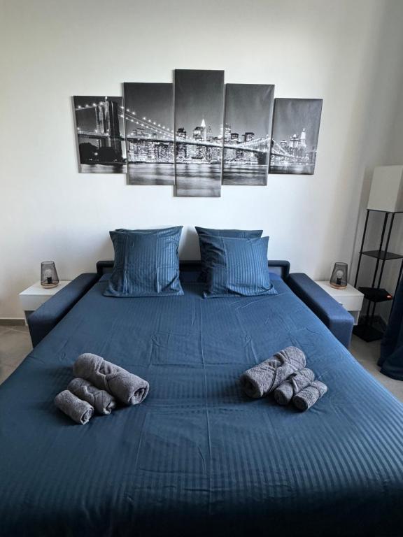 Postel nebo postele na pokoji v ubytování Studio BeHappy next Monaco