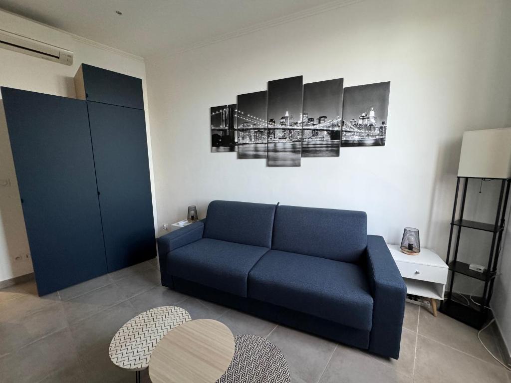 Posezení v ubytování Studio BeHappy next Monaco