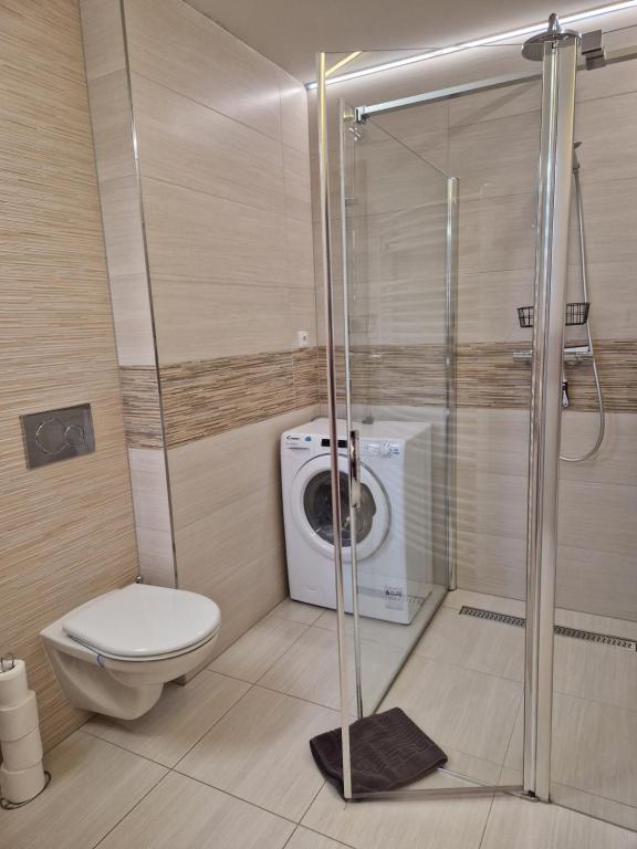 Koupelna v ubytování Apartmán Eliášova