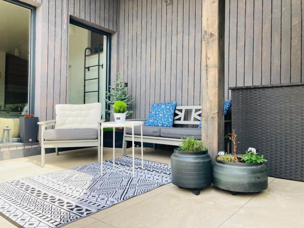 Posezení v ubytování Soví Hnízdo Apartment De Luxe