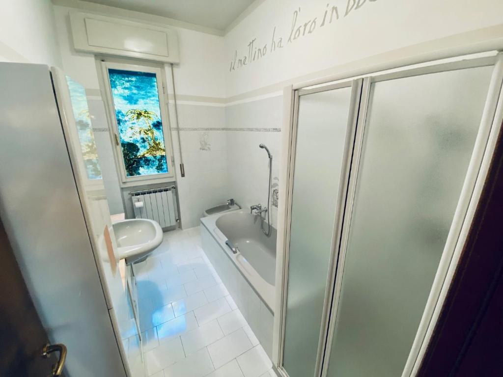 Koupelna v ubytování Hotel Ideal