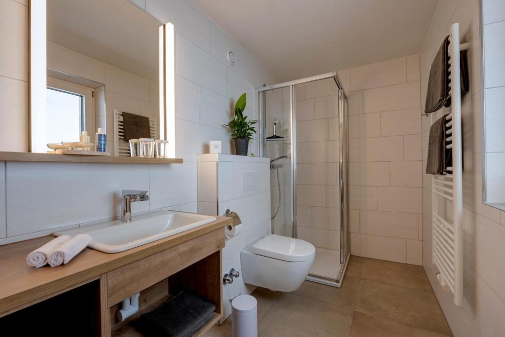 Koupelna v ubytování Das Unterrain Lifestyle Hotel