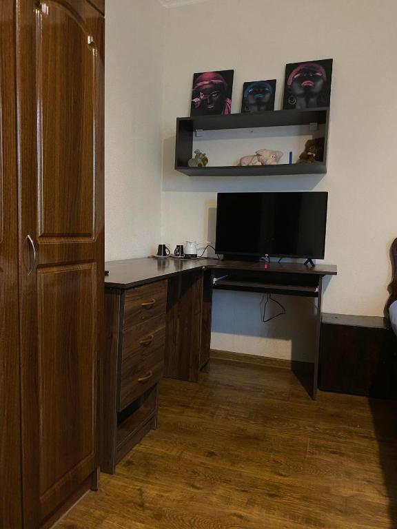 Kuchyň nebo kuchyňský kout v ubytování guest house Telavi XXI