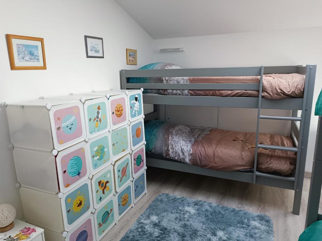 Postel nebo postele na pokoji v ubytování Mimizan Apt neuf 80m2 +terrasse 100m plage