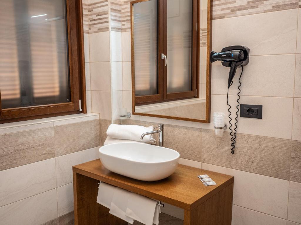 Koupelna v ubytování Domus Laetitiae Assisi