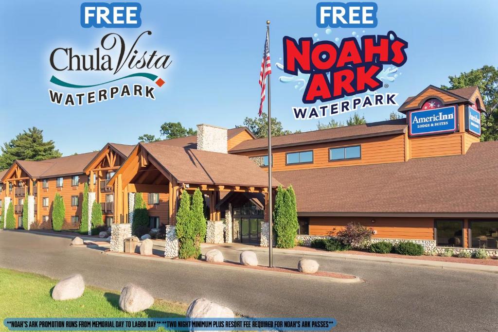 a rendering of the front of a noahs ark building at AmericInn by Wyndham Wisconsin Dells in Wisconsin Dells
