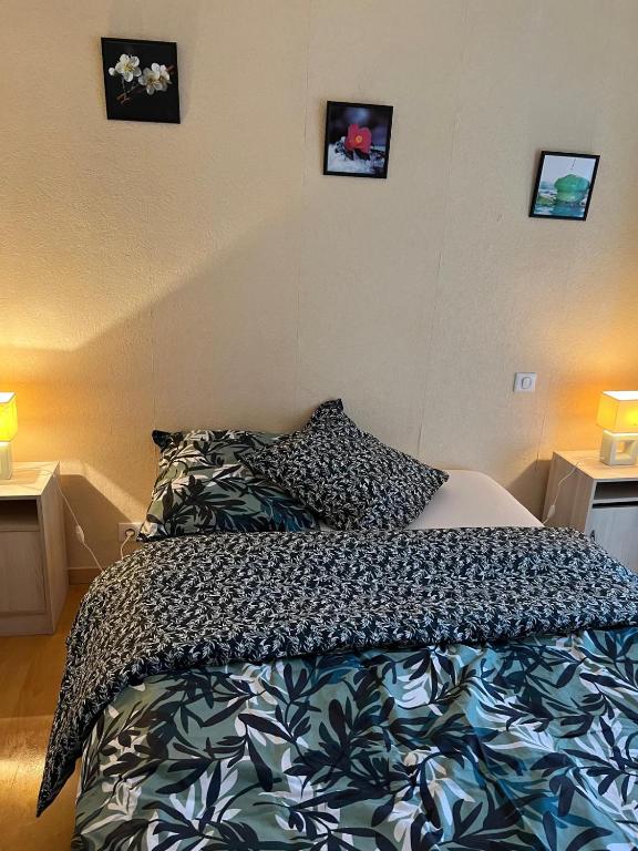 Postel nebo postele na pokoji v ubytování Le Kaymard