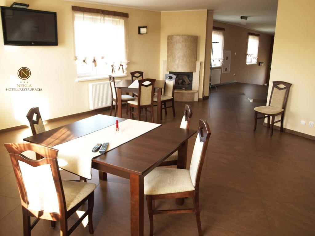 TV a/nebo společenská místnost v ubytování Hotel Nekla