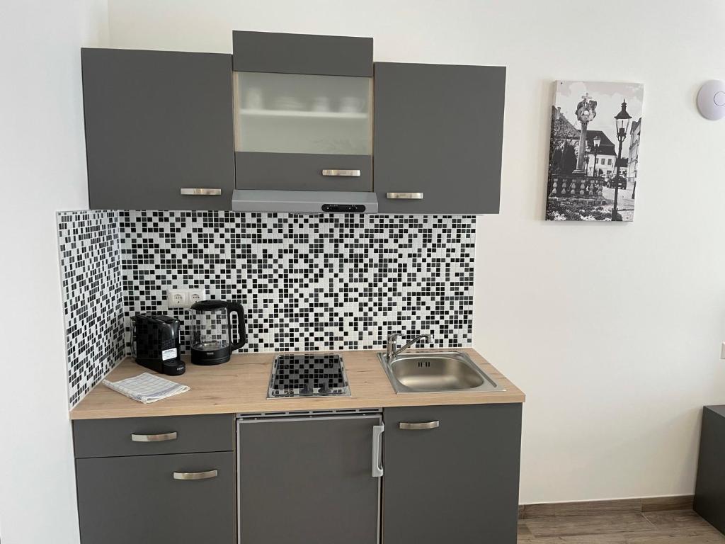 Kuchyň nebo kuchyňský kout v ubytování Nici´s Appartements