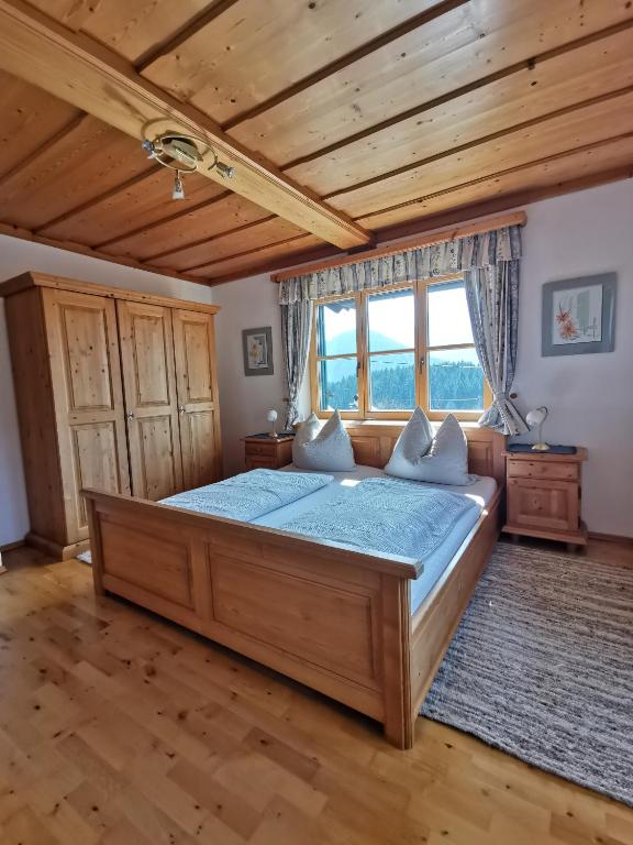 Postel nebo postele na pokoji v ubytování Haus Schrei