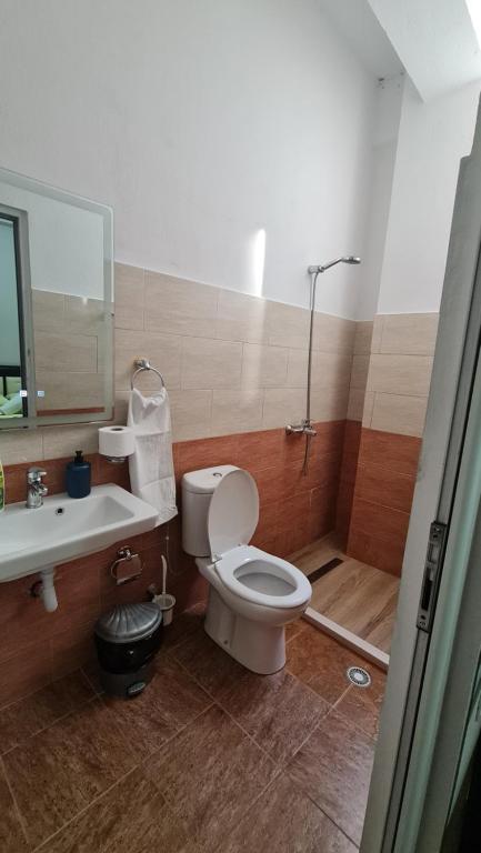 Koupelna v ubytování Hotel Brace
