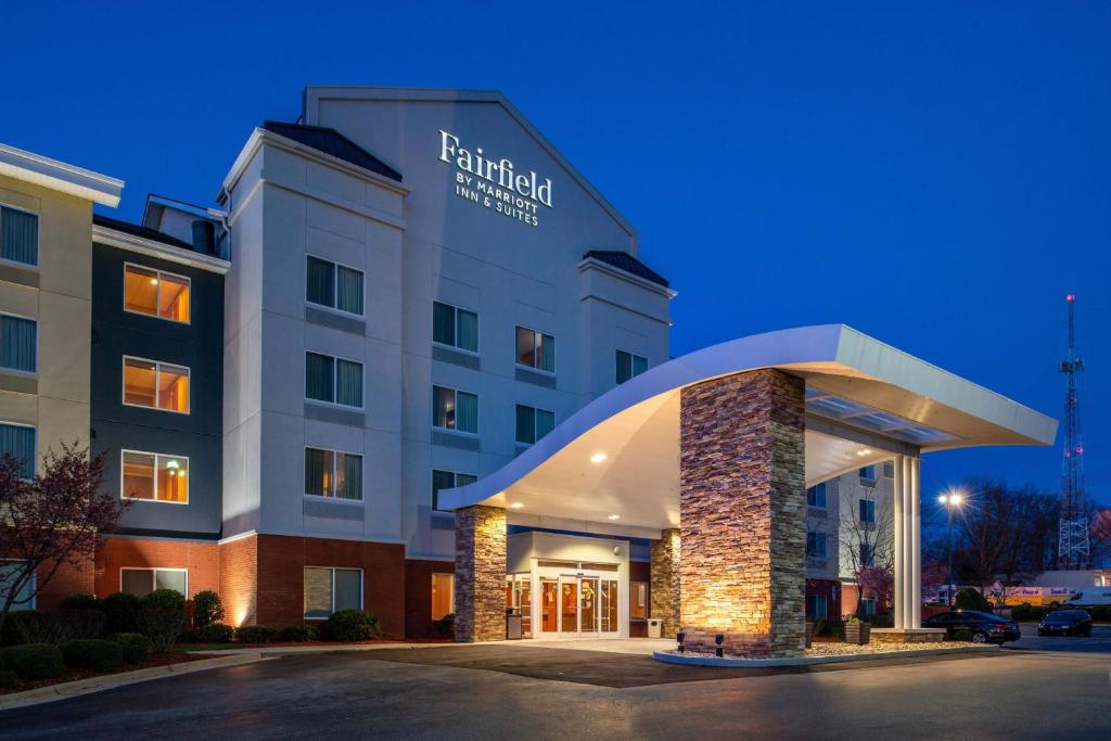 a rendering of the front of a hotel at Fairfield Inn & Suites Greensboro Wendover in Greensboro