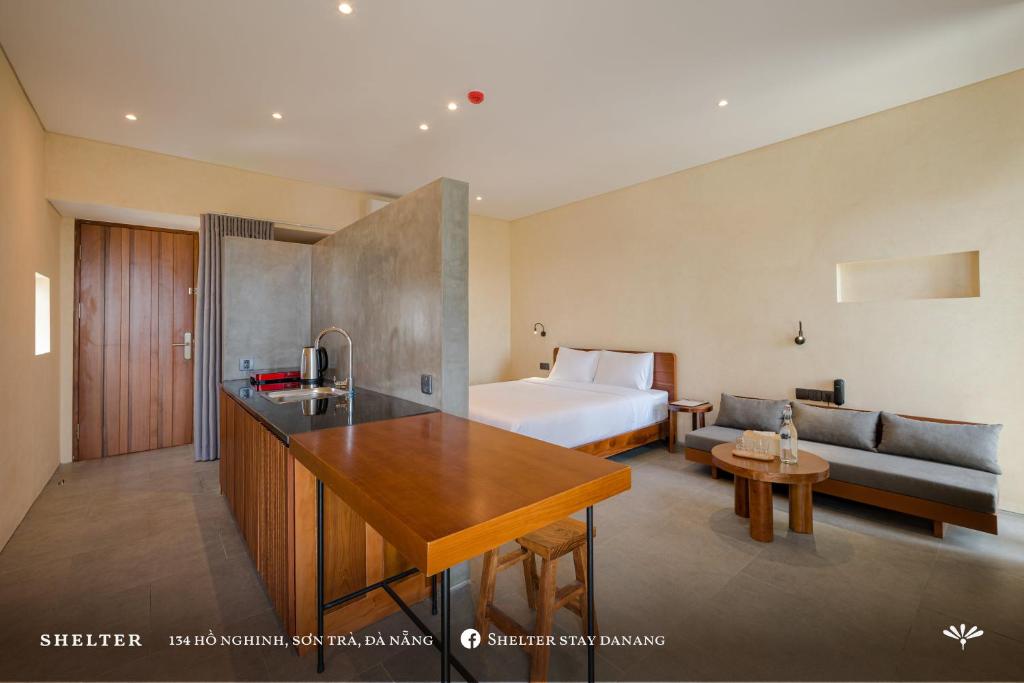 Giường trong phòng chung tại Shelter Stay Da Nang