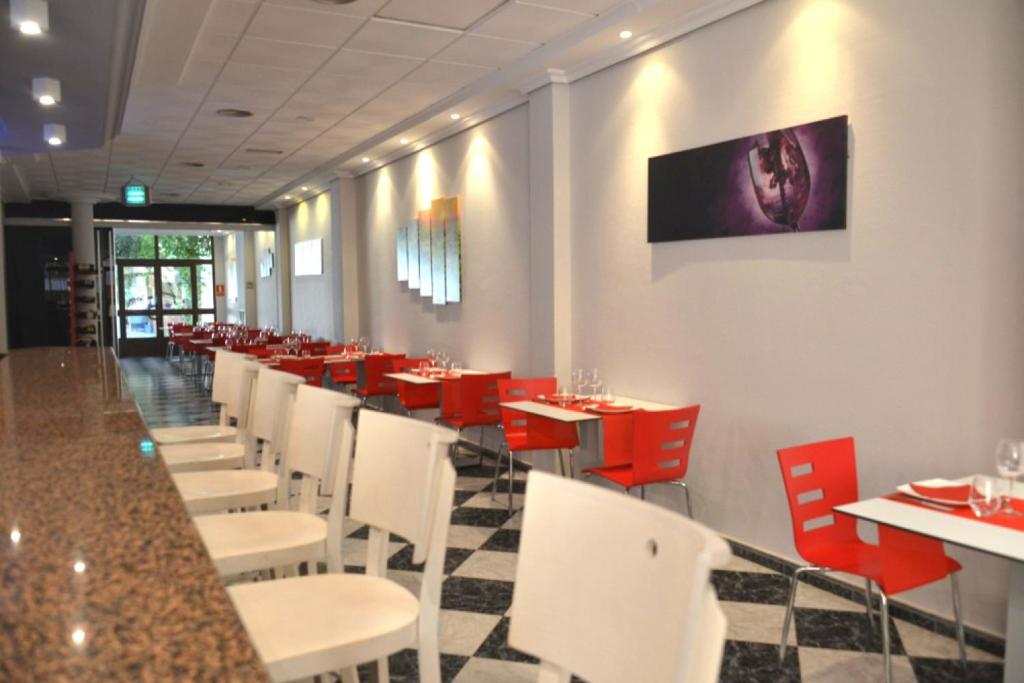 Restaurace v ubytování Alcalá del Jucar Hotel Pelayo