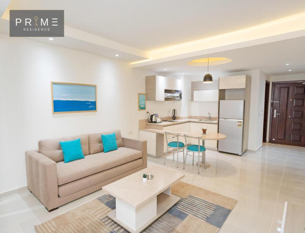 Kuchyň nebo kuchyňský kout v ubytování Prime Residence New Alamein