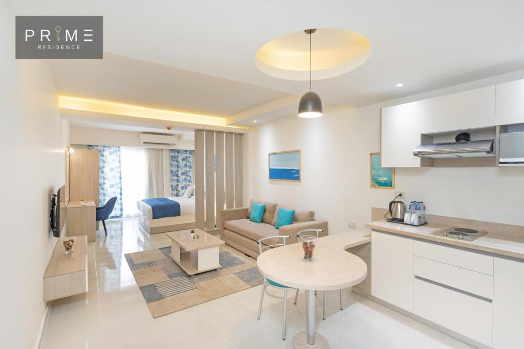 Kuchyň nebo kuchyňský kout v ubytování Prime Residence New Alamein