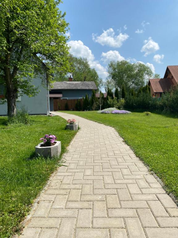 Ogród w obiekcie Apartmány U Jeřábků