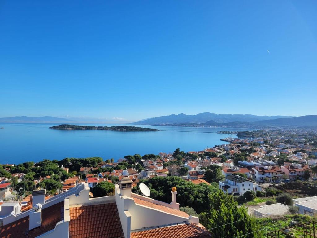 a view of a city and a body of water at Terrace Urla in Urla